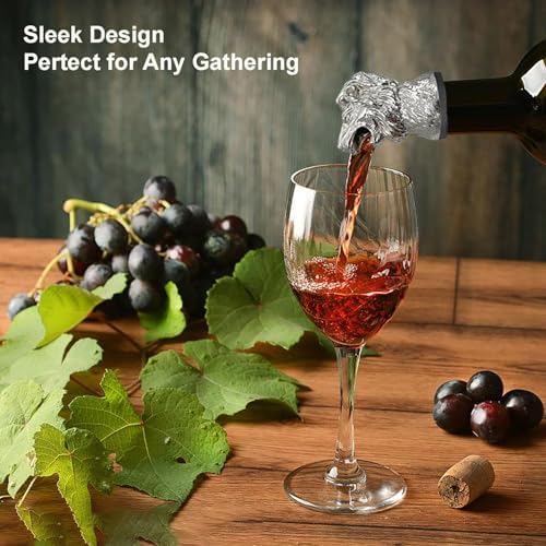 2Pcs Lion Head Wine Aerator Pourer Spout,Animals Shape Aerator