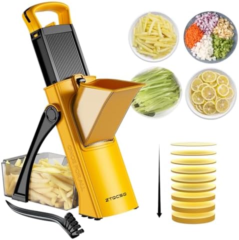 All in 1 Upgraded Version Safe Mandoline Slicer for Kitchen, Veggie Slicer