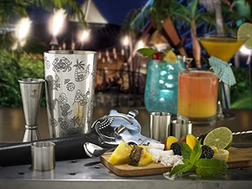 Barfly Cocktail Tin, Large 28 oz (828 ml), Stainless Steel, Tiki