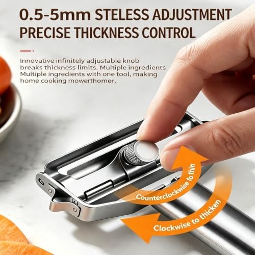 2026-2.0Adjustable thickness peeler de Verduras,potato peeler,Fruit Vegetable de Acero Inoxidable,Pumpkin peeler,Used for kitchen and dining,Gift Hook.