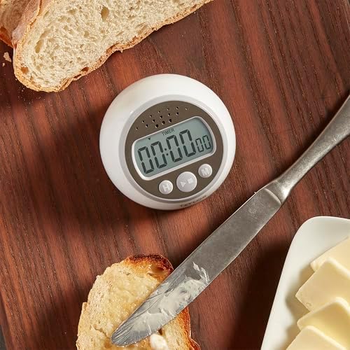 Taylor Digital Timer Counts Up and Down for School, Learning, Projects, and Kitchen Tasks, Super Loud Digital Timer, Gray
