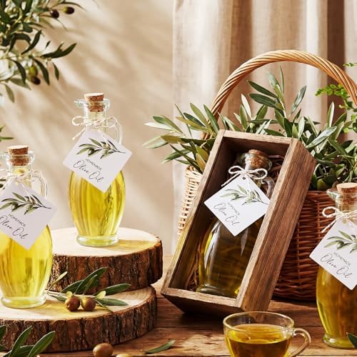 Vesici 20 Set 8.5 oz Mini Olive Oil Glass Bottle with Stopper, Party Favors