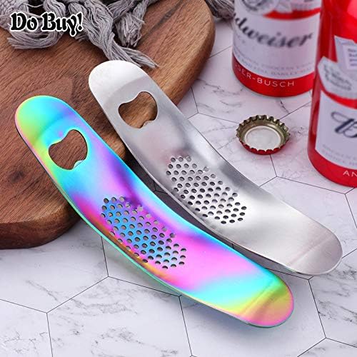 Stainless Steel Garlic Press Mincer,Kitchen Gadget with Handle,Easy Use &Clean, Dishwasher Safe,for Nuts & Seeds (Magical Red)