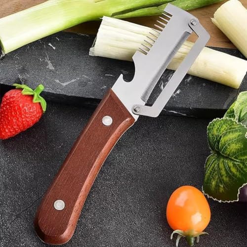 Shredder And Peeler, Multi-Functional Vegetable Peeler, 3-In-1 Ultra Sharp Stainless Steel Cutter, Fruit Shredder And Beer Bottle Opener, Kitchen Tool For Slicing And Shredding