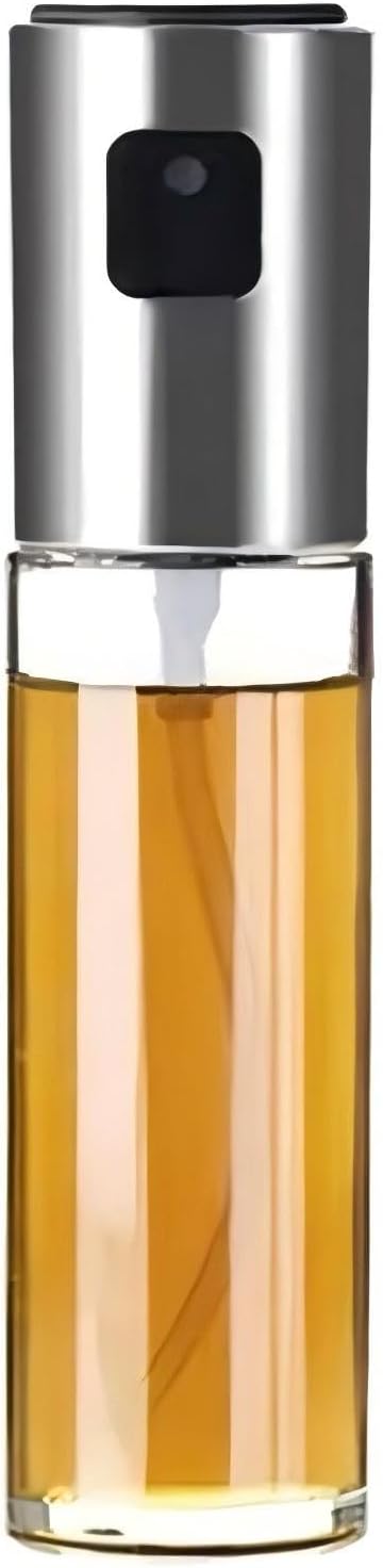 INF Oil sprayer bottle, stainless steel and glass spray bottle for oil / vinegar, 100 ml