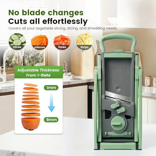 4-in-1 Mandoline Slicer Vegetable Chopper with Adjustable Blades