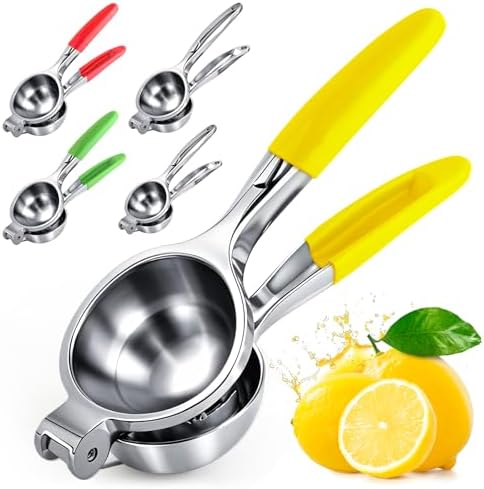 Lemon Squeezer Extra Large, Lemon Squeezer Juicer Stainless Steel, Heavy Duty Manual Citrus Juicer Hand Press, Kitchen Tools Lime Squeezer Bar Tool, Easy to Clean Metal Lemon Hand Press
