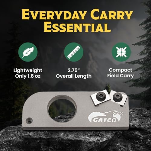 GATCO MCS Military Carbide Sharpener – Manual Pocket Knife Sharpener with 40° Carbide Blades – Compact Handheld Sharpening Tool for Field, Hunting & Outdoor Use – Durable, Lightweight, Portable Design
