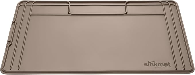 WeatherTech Sink Mat - Waterproof Under Sink Liner Mat for Kitchen Bathroom – 46” x 22” Inches - Durable, Flexible Tray – Home Undersink Organizer Must Haves, Tan, Made from Plastic