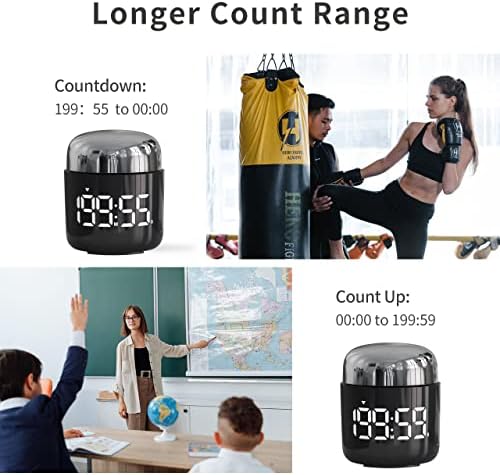 Kitchen Timer, 360 Rotate, Countup/Countdown, LED, Volume