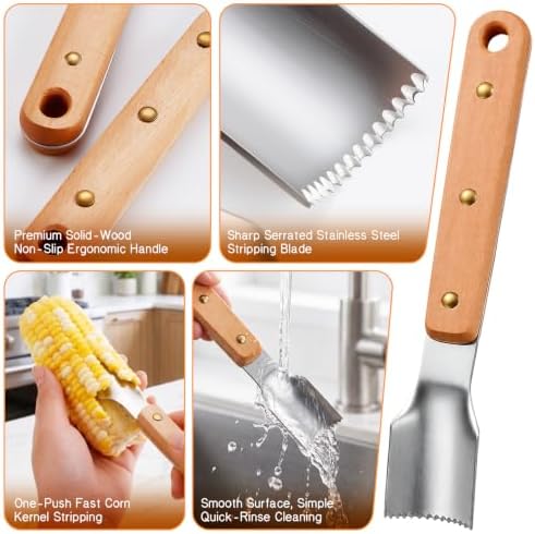 Corn Peeler for Corn on the Cob, Stainless Steel Stripper Tool for Kitchen