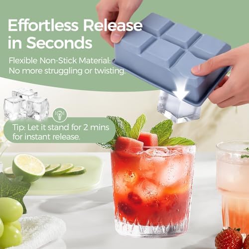 Large Silicone Ice Cube Trays(3 Pack)
