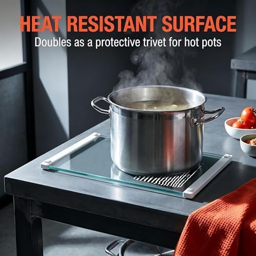 Tempered Glass Cutting Boards Set of 2, Plastic Free Kitchen Boards