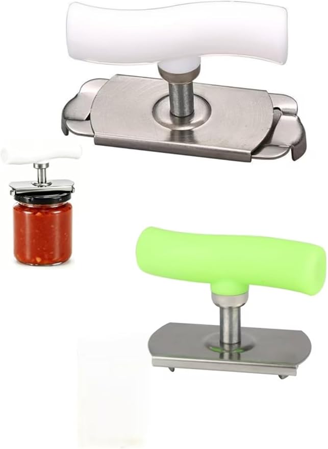 2pc Adjustable Jar Opener, Labor Saving Bottle Lid Gripper Tool, Non Slip Universal Can Opener for Seniors Elderly Weak Hands, Multi Size Kitchen Jar Bottle Cap