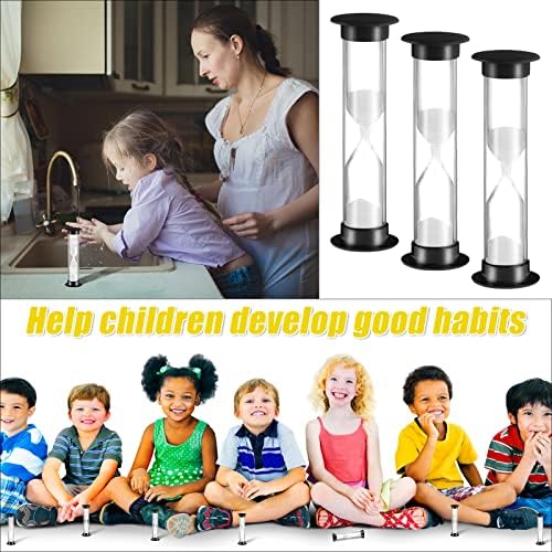 Geelin 24 Pcs 30s Sand Timer Kids for Classroom Acrylic Covered Hourglass Clock Toothbrush Sand Timer for School