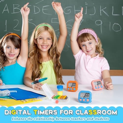 Mwellewm 24Pc Digital Timers for Classroom Kids, Kitchen Timers for Cooking
