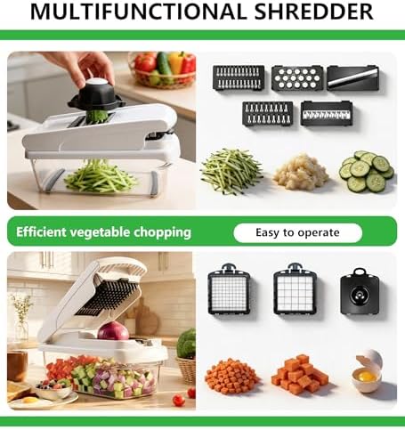 12-in-1 Veggie Chopper 8-Blade Dicer Slicer Grater