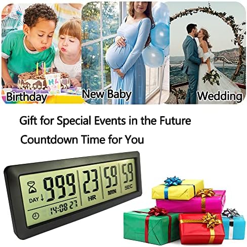 Digital Countdown Days Timer, Black