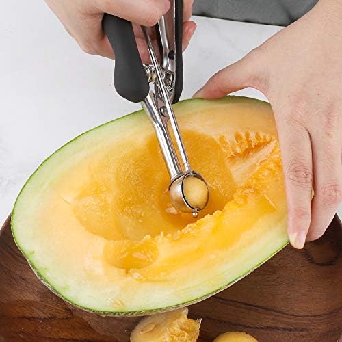 Small Cookie Scoop Set - 2 PCS Include 1 tsp / 2 tsp Cookie Dough Scoop, Cookies Scoops for Baking, Made of 18/8 Stainless Steel, Good Soft Grips, Quick Trigger Release