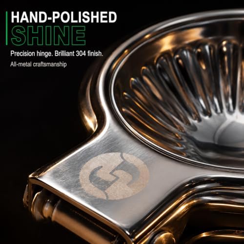 Handheld All-Metal Lemon Squeezer, Stainless Steel, XL