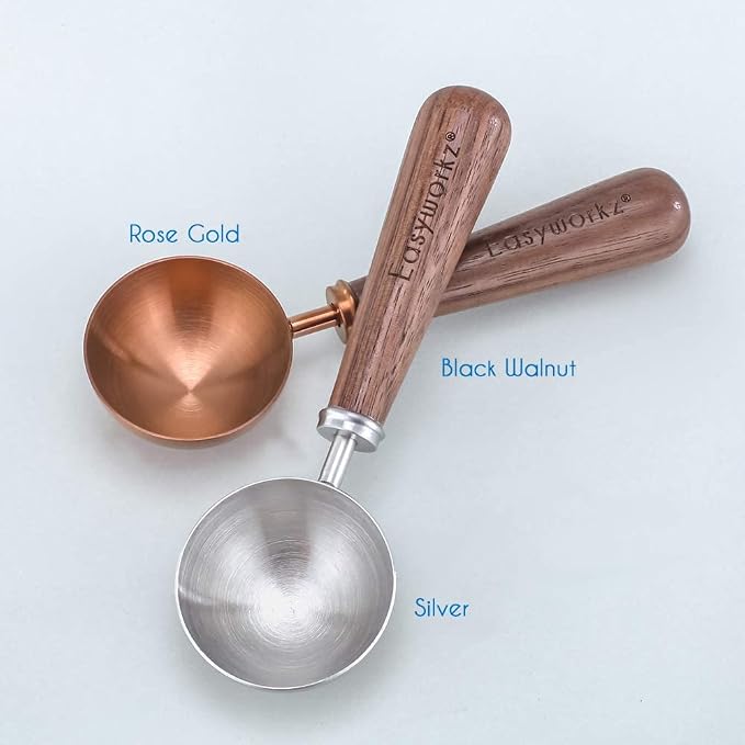 Easyworkz Retro Stainless Steel Coffee Spoon With Black Walnut Handle,10g - Measuring Spoon