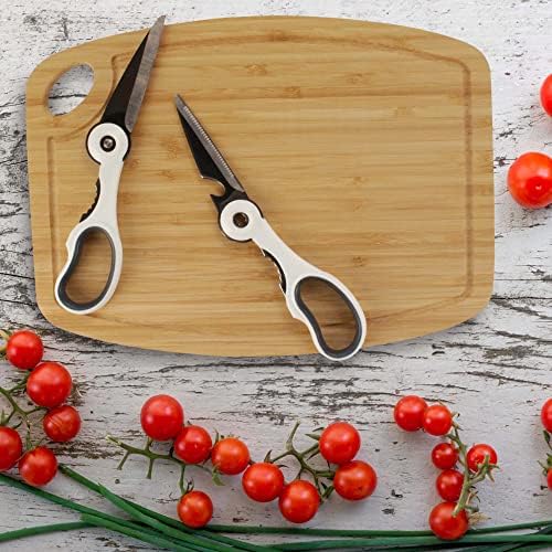 Premium 4-in-1 Kitchen Shears - White & Black - 1 Set (1 Scissor)