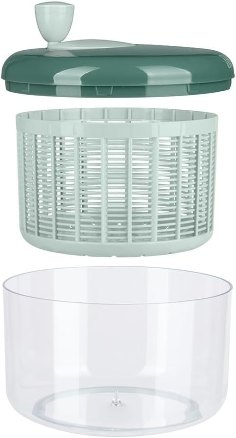 Livoo - MEN433 3.5L Salad Spinner - Manual, fine mesh, Non-Slip Base, Dishwasher Safe