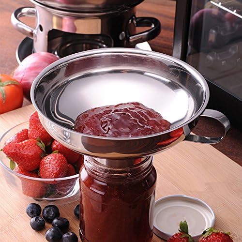 Wide-Mouth Canning Funnel With Handle For Mason Jar,Stainless Steel Kitchen Funnel For Regular and Wide Mouth Jars