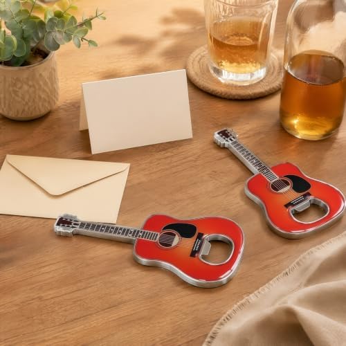Guitar Shaped Bottle Opener, 2 Pack Metal Beer Opener Gift for Music Lovers