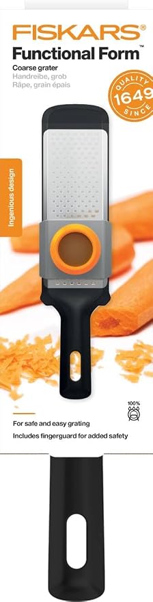 Fiskars Fine Grater, Dimensions: 32 x 8 cm, Metal/Synthetic Material, Functional Form, 1014412