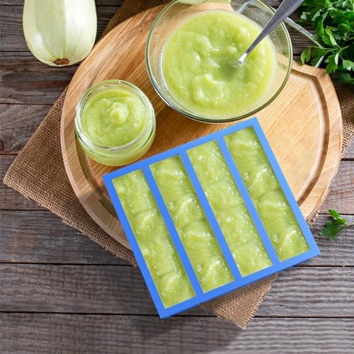 Silicone Ice Cube Trays with Easy Release Ice Cubes for Whiskey, Butter Mold, Set of 2 Blue
