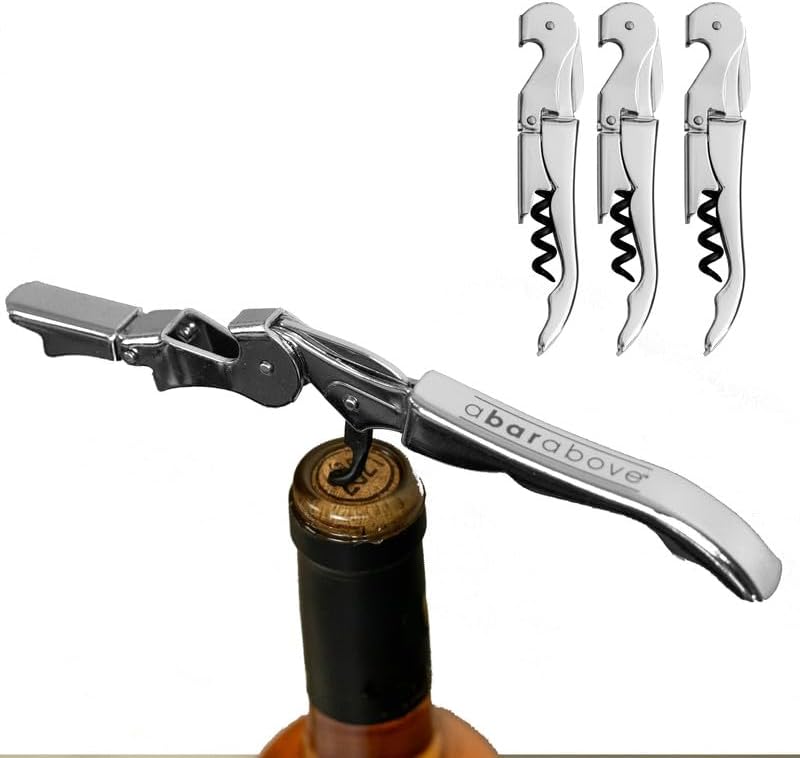A Bar Above Manual Wine Bottle Opener and Corkscrew Wine Key Ergonomic Grip