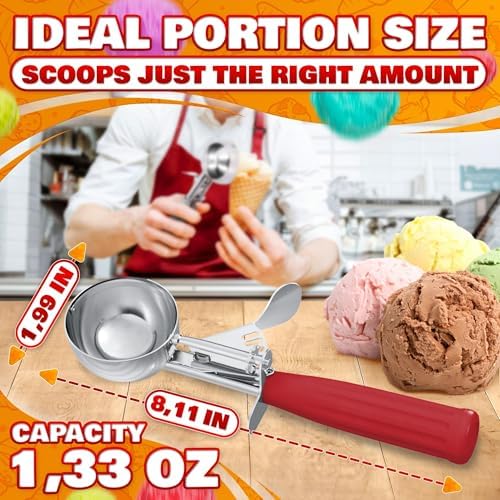 Ice Cream Scoop with Trigger Release, Cookie Scoop for Baking, #24
