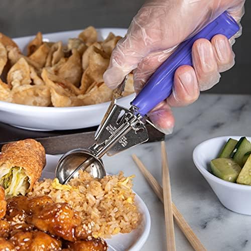 Carlisle FoodService Products 60300-40 Stainless Steel Portion Control Disher Scoop, 0.9 oz, Orchid