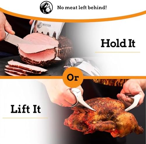 Meat Claws and Meat Shredder for BBQ - Perfectly Shredded Meats, These Are The Bear Claws You Need - Pulled Pork Shredder Claw x 2 For Barbecue, Smoker, Grill (Solid Metal)