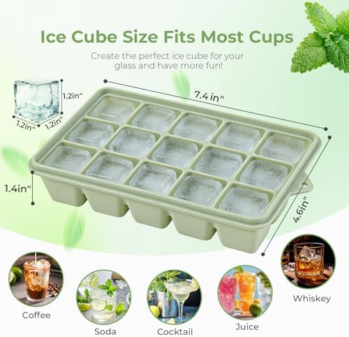 Silicone Ice Cube Trays With Lid