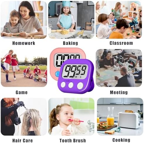 ZILLEEN Classroom Timer for Kids Teachers 2 Pack Digital Timers Pur Pk