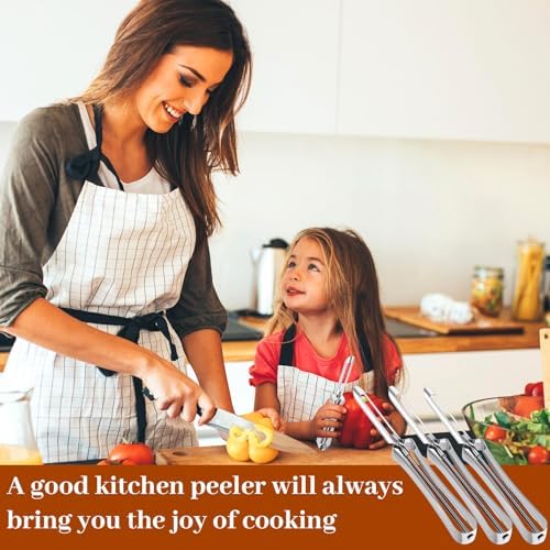 Yuanchu 3 Pack Stainless Steel Kitchen Vegetable Peelers, Ergonomic Rotary Peeler for Carrot Potato Fruit Dishwasher Safe Kitchen Tool