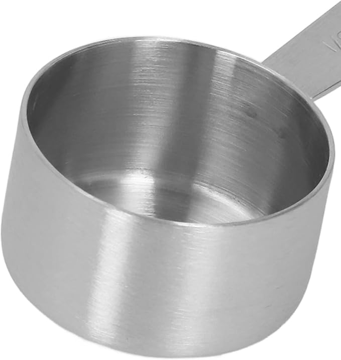 2Pcs Coffee Measuring Scoop, Stainless Steel 1/8 Cup 30ml Coffee Bean Milk Powder Tea Measuring Spoon, Home Kitchen Spoon