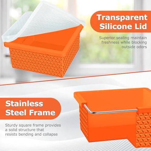 Silicone Freezer Molds for Soup Cube - 2-Cup Freezer Storage Container Tray with Lid,4 Pack Stackable Ice Cube Trays for Portion Control,Food Storage Meal Prep,Oven & Dishwasher Safe