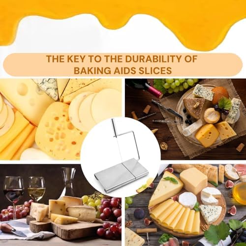 Cheese slicer Stainless steel and 5 replacement wires metal cheese cutter