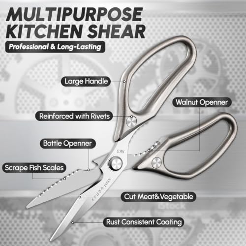 SSGP Heavy Duty Kitchen Shears Set - All Purpose Meat Scissors for Food