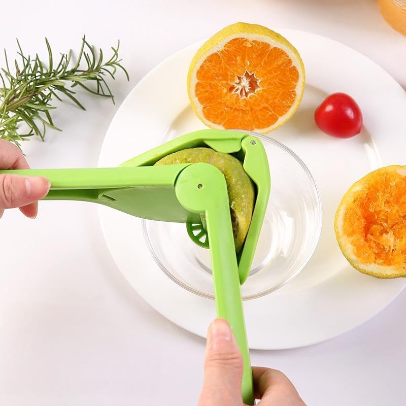 Lemon Squeezer, Effortless Manual Flat Lime Juicer Squeezer, Hand Citrus Press, Folds Design For Saving Space Storage, Easy to Make Juice From Lemon, Lime, Cirtus, Orange, Fruits (Green)