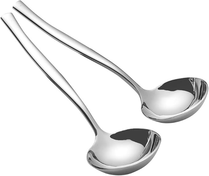 4-Piece Stainless Steel Small Gravy Soup Ladles, Gravy Ladle Spoon