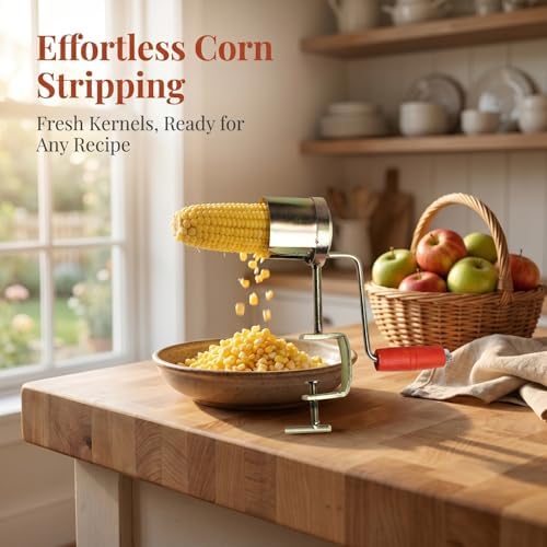 Corn Peeler, Stainless Steel Corn Stripper, Corn cob Stripping Tool Corn Cutter and Remover for Home Kitchen Restaurant