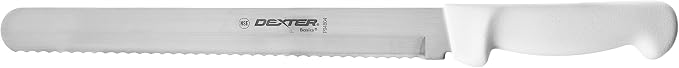 Dexter Russell P94804 10-in Scalloped Bread Knife w/White Polypropylene Handle