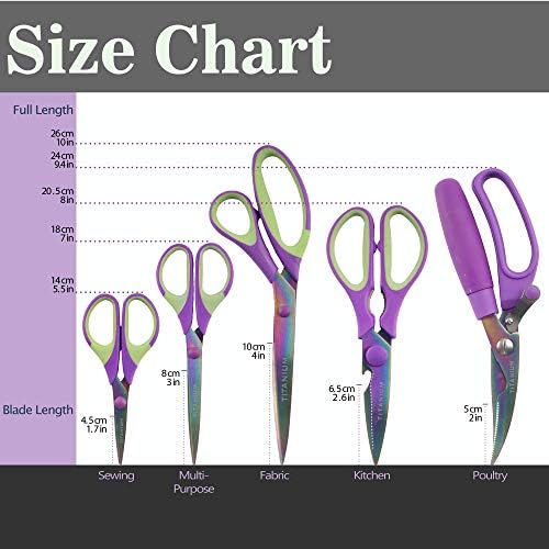 Ultimate Value Scissor Set for Kitchen and Craft Set- 1 Set (5 Scissors)