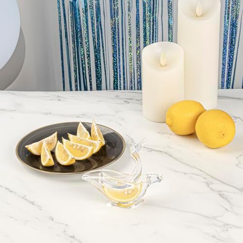 Restaurantware 2 Ounce Manual Lemon Squeezer 1 Handheld Lime Wedge Juicer - With Handle No Seeds Clear Plastic Citrus Squeezer Portable Bird Shape For Lemon Or Lime Wedge