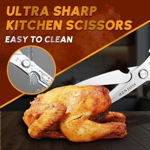 Huusk Kitchen Shears Set, Japanese Stainless Steel Scissors for Food