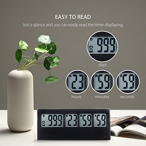 A AIMILAR Digital Countdown Days Timer 999 Days Count Down Timer for Vacation Retirement Wedding Lab Kitchen